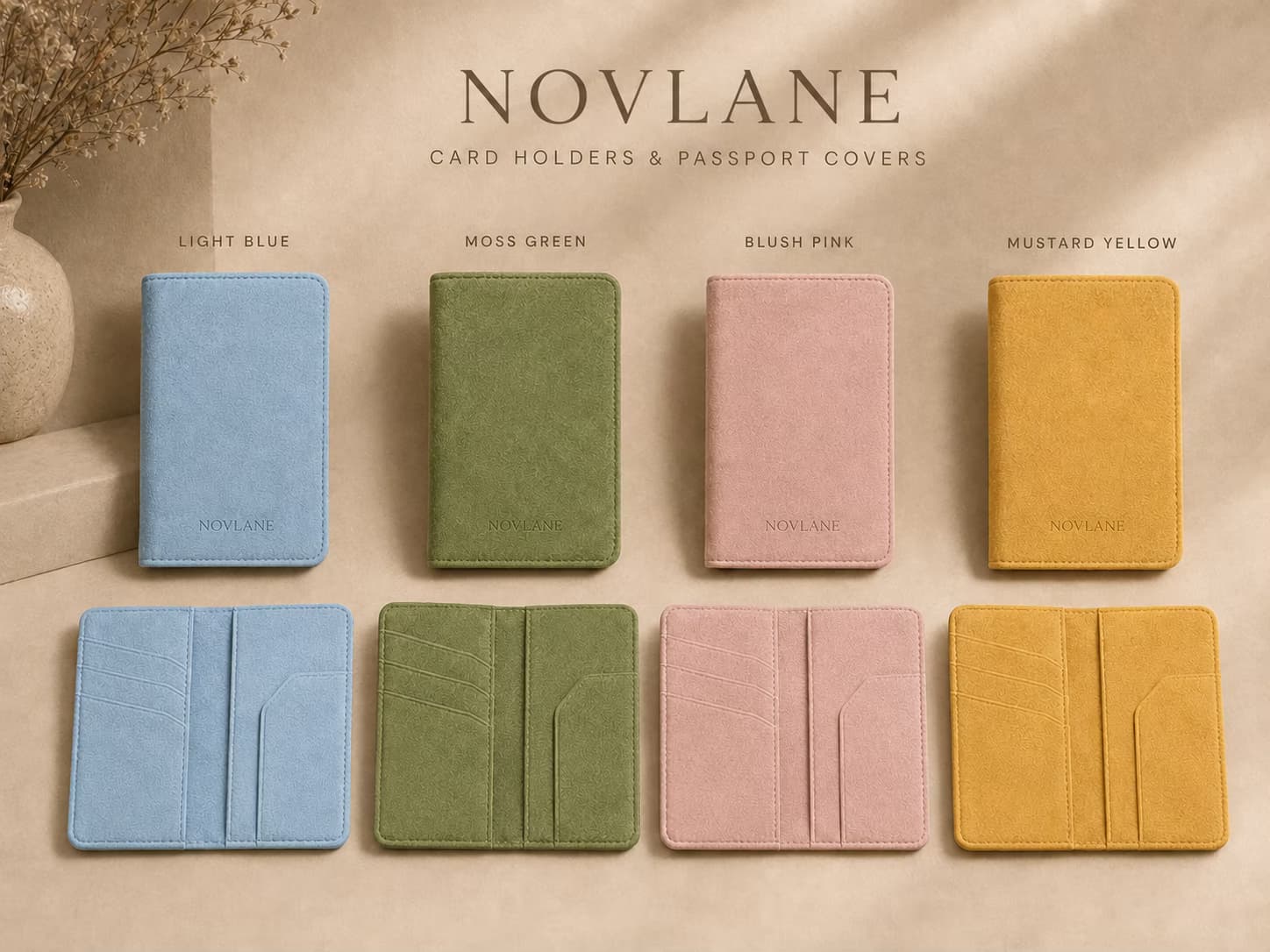 Alcantara passport covers and cardholders development range