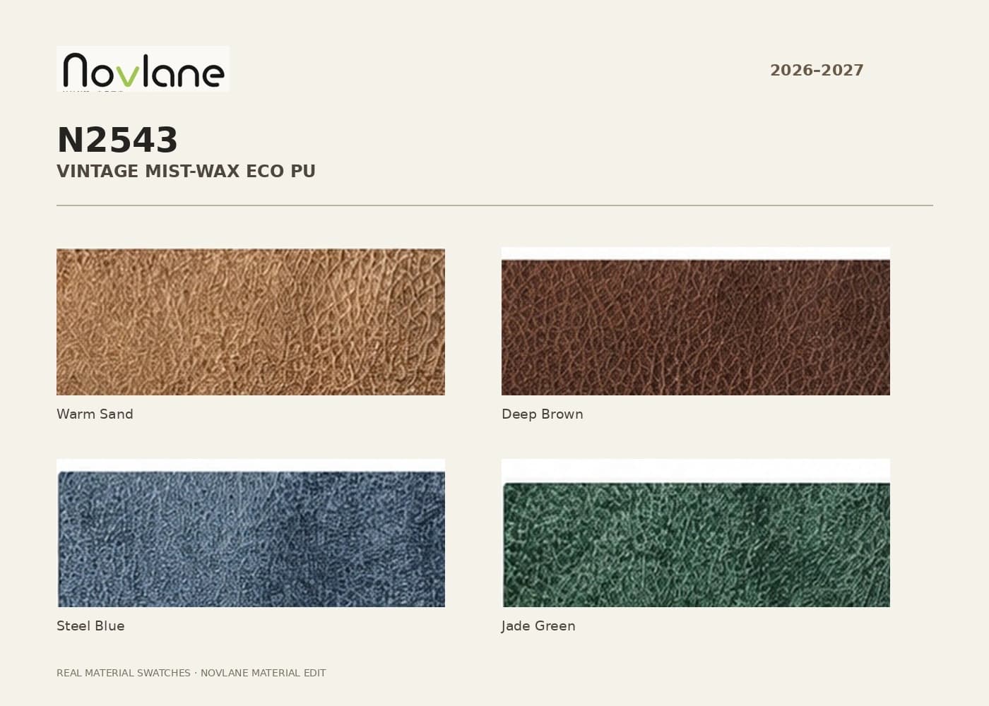 NOVLANE N2543 mist-wax color edit for 2026–2027 handbags
