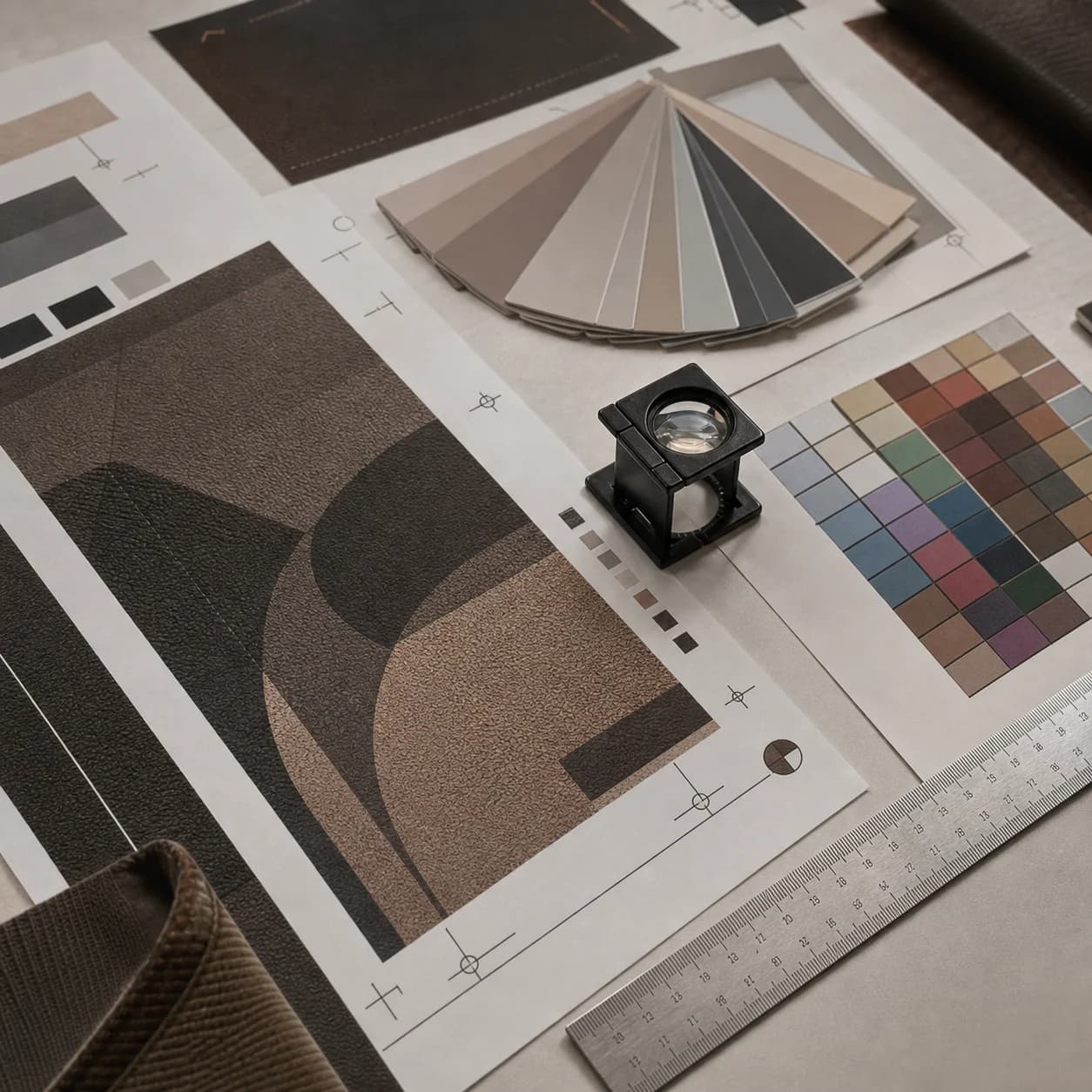 Physical print proof review for a custom printed bag